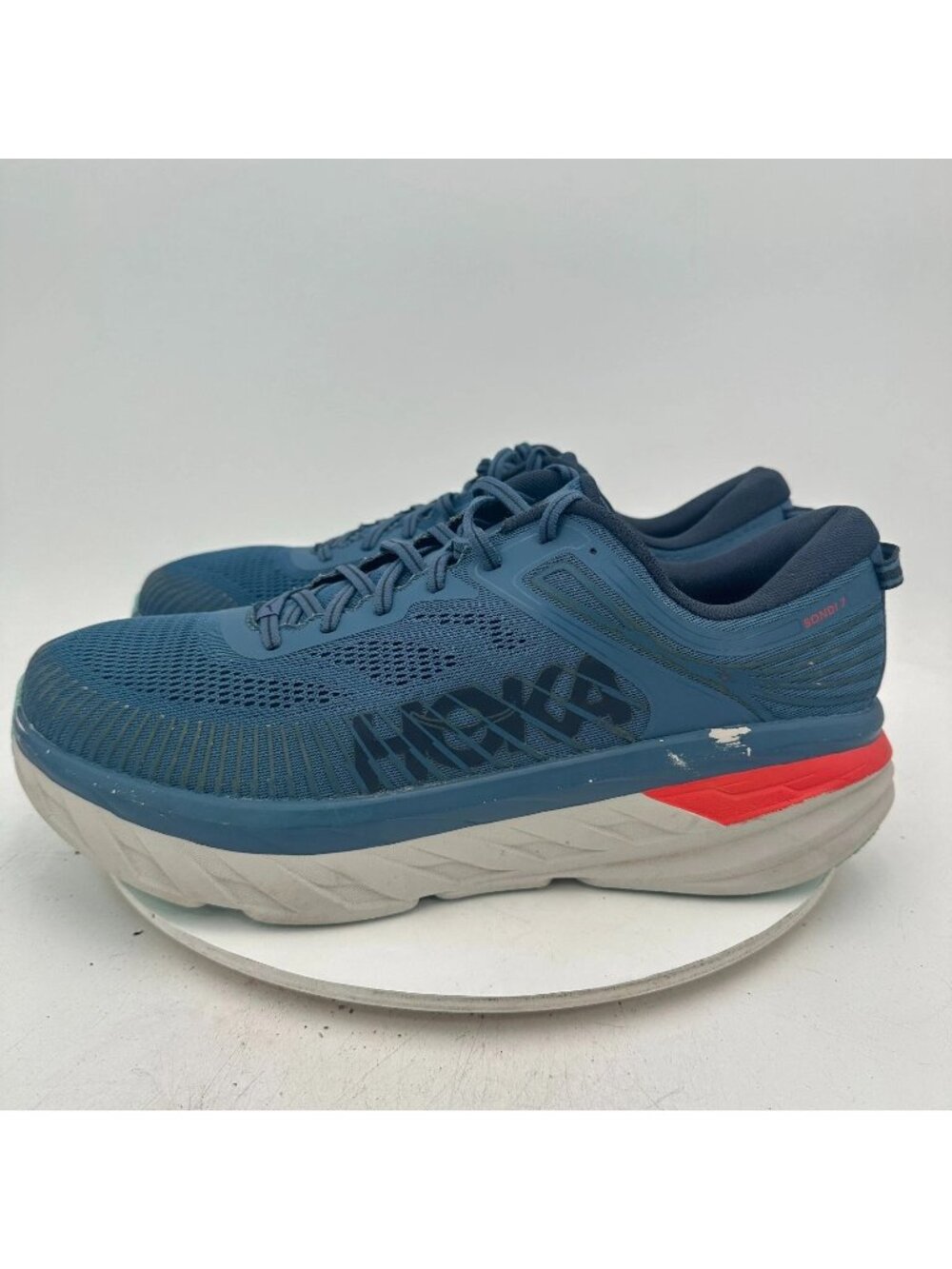 Hoka One One Bondi 7 Men Size 14 1110518 RTOS Real Teal Outer Space Shoes